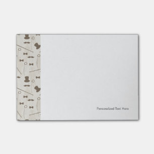 Retro Muster für Mann 2 Post-it Klebezettel