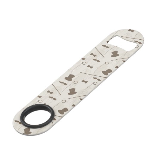 Retro Muster für Mann 2 Speed Flaschenöffner (Vorderseite Schrägansicht)