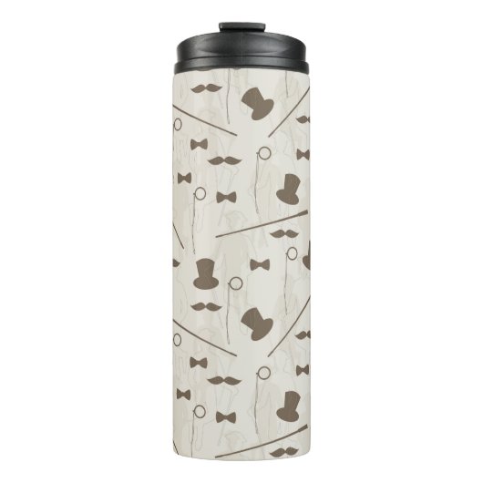 Retro Muster für Mann 2 Thermosbecher (Vorderseite)