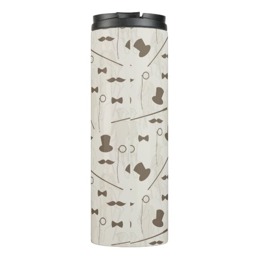 Retro Muster für Mann 2 Thermosbecher (Rückseite)