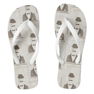 Retro Muster für Mann Badesandalen