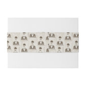 Retro Muster für Mann Einladungsbanderole (Rückseitenbeispiel)