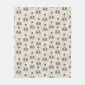 Retro Muster für Mann Fleecedecke (Vorderseite)