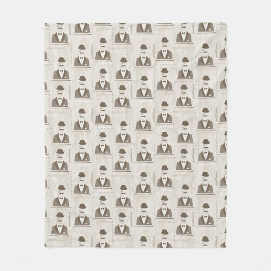 Retro Muster für Mann Fleecedecke (Vorderseite)