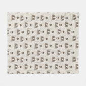 Retro Muster für Mann Fleecedecke (Vorderseite (Horizontal))