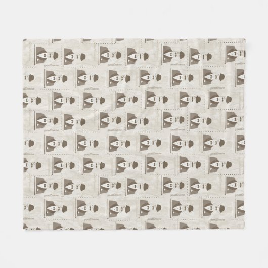 Retro Muster für Mann Fleecedecke (Vorderseite (Horizontal))