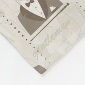 Retro Muster für Mann Fleecedecke (Ecke)