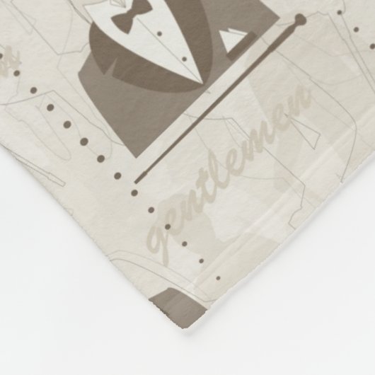 Retro Muster für Mann Fleecedecke (Ecke)