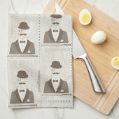 Retro Muster für Mann Handtuch (Viertel Falte)