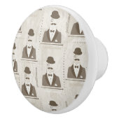 Retro Muster für Mann Keramikknauf (Rechts)