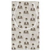 Retro Muster für Mann Kleine Geschenktüte (Rückseite)