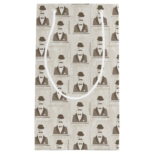 Retro Muster für Mann Kleine Geschenktüte (Vorderseite)