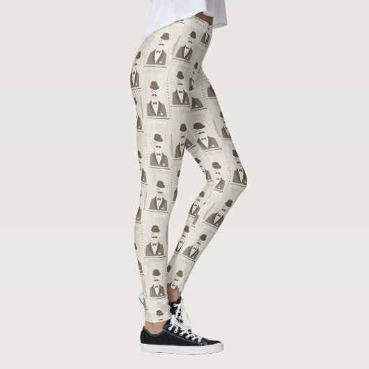 Retro Muster für Mann Leggings (Rechts)