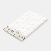 Retro Muster für Mann Post-it Klebezettel (angewinkelt)