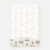 Retro Muster für Mann Post-it Klebezettel (Vorderseite)