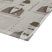 Retro Muster für Mann Schneidebrett (Ecke)