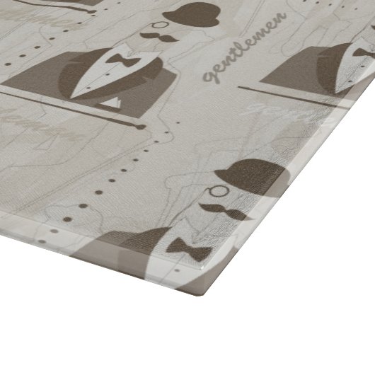 Retro Muster für Mann Schneidebrett (Ecke)