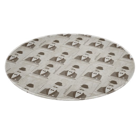 Retro Muster für Mann Schneidebrett (Ecke)