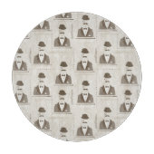 Retro Muster für Mann Schneidebrett (Vorderseite)