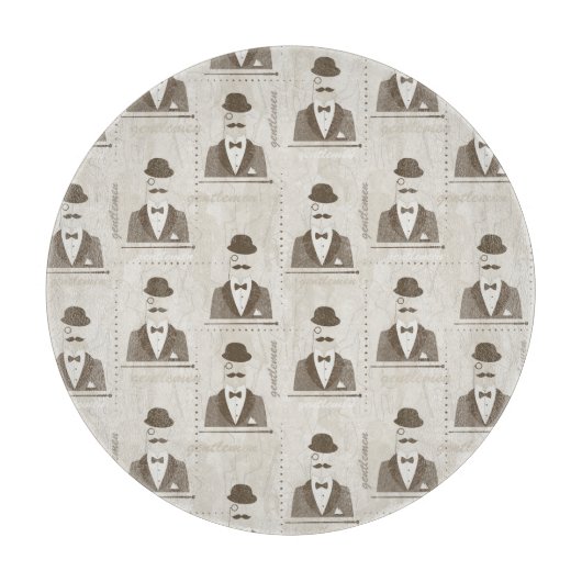 Retro Muster für Mann Schneidebrett (Vorderseite)