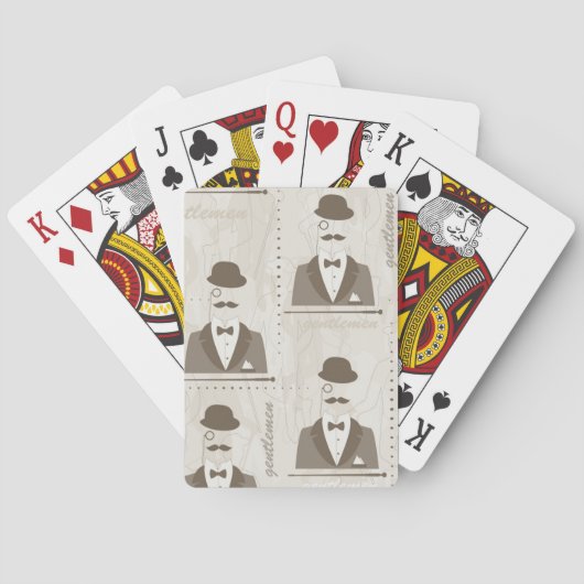Retro Muster für Mann Spielkarten (Rückseite)