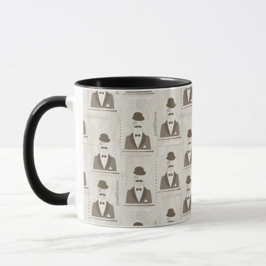 Retro Muster für Mann Tasse (Links)