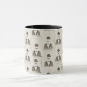 Retro-Muster für Männer Tasse (Zentrum)