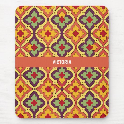 Retro-Muster für Quarterfolie Mousepad (Vorne)