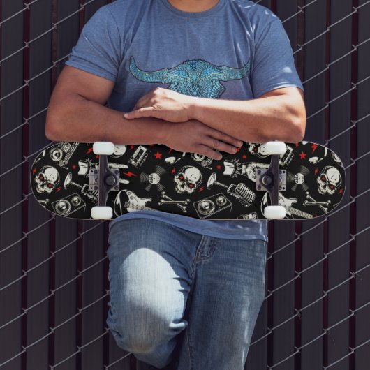 Retro-Muster für Schwermetalle Skateboard (Außenbereich 3)
