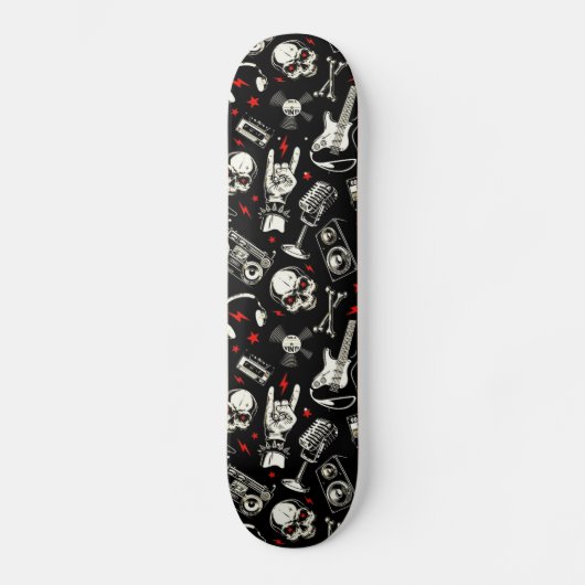 Retro-Muster für Schwermetalle Skateboard (Vorderseite)