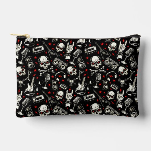 Retro-Muster für Schwermetalle Zubehörtasche (Vorderseite)