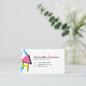 Retro Muster-Geschäfts-Karte Memphis inspirierte Visitenkarte (Stehend Vorderseite)