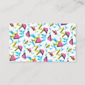 Retro Muster-Geschäfts-Karte Memphis inspirierte Visitenkarte (Rückseite)