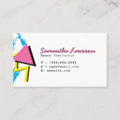 Retro Muster-Geschäfts-Karte Memphis inspirierte Visitenkarte (Vorderseite)