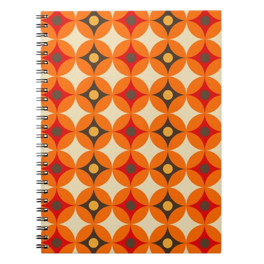 Retro-Muster-Geschäftsnotizbuch Notizblock (Vorderseite)