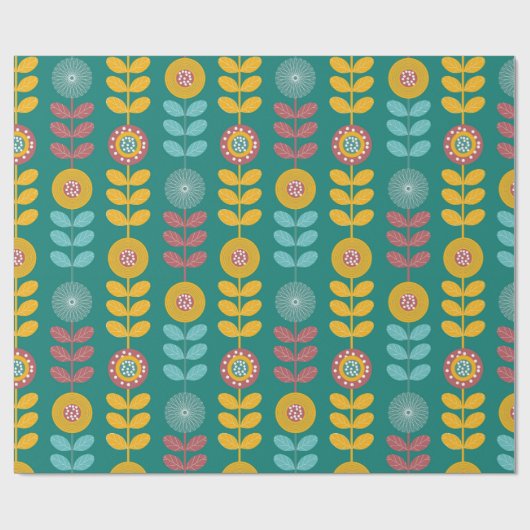 Retro-Muster Geschenkpapier (Flach)