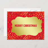 Retro Muster Gold Emblem Gold Glitzer Weihnachten (Vorne/Hinten)