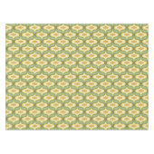 Retro-Muster Grün Braun Weiß  Tischdecke (Vorderseite (Horizontal))