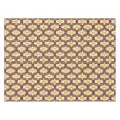 Retro-Muster Grün Gelb Weiß Tischdecke (Vorderseite (Horizontal))