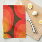 Retro-Muster Handtuch (Viertel Falte)