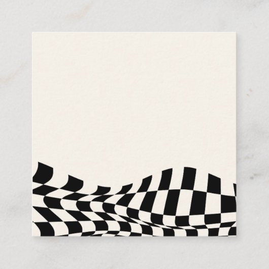 Retro-Muster Honeymoon-Fonds QR-Code Begleitkarte (Rückseite)