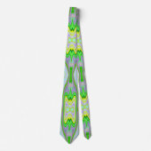 Retro-Muster in Abstrakt rosa, Limettengrün und Aq Krawatte (Vorderseite)