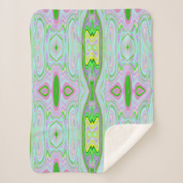 Retro-Muster in Abstrakt rosa, Limettengrün und Aq Sherpadecke