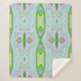 Retro-Muster in Abstrakt rosa, Limettengrün und Aq Sherpadecke