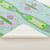 Retro-Muster in Abstrakt rosa, Limettengrün und Aq Sherpadecke (3/4)