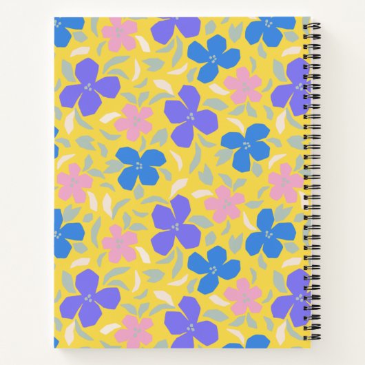 Retro-Muster in gelbem Rezept Notizblock (Rückseite)