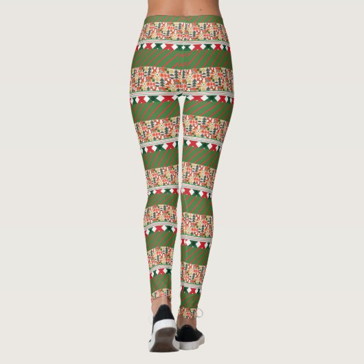 Retro-Muster Leggings (Rückseite)