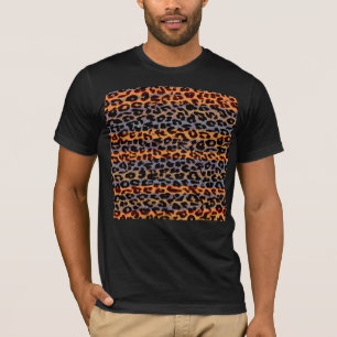 Retro Muster Leoparden Pelzstruktur T-Shirt