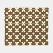 Retro-Muster mit braunen und beigen Farben Fleecedecke (Vorderseite (Horizontal))