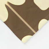 Retro-Muster mit braunen und beigen Farben Fleecedecke (Ecke)